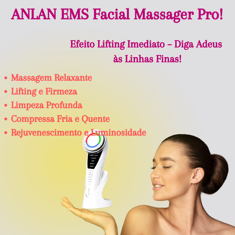 ANLAN EMS Facial Massager Pro – A solução de beleza completa que transforma sua pele