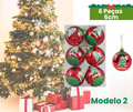 Kit de Bolas de Natal Decorativas - 6 Peças, 6cm